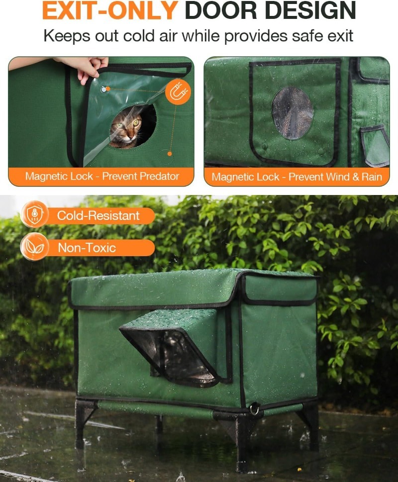 Outdoor Foldable Heated Cat Rescue House
