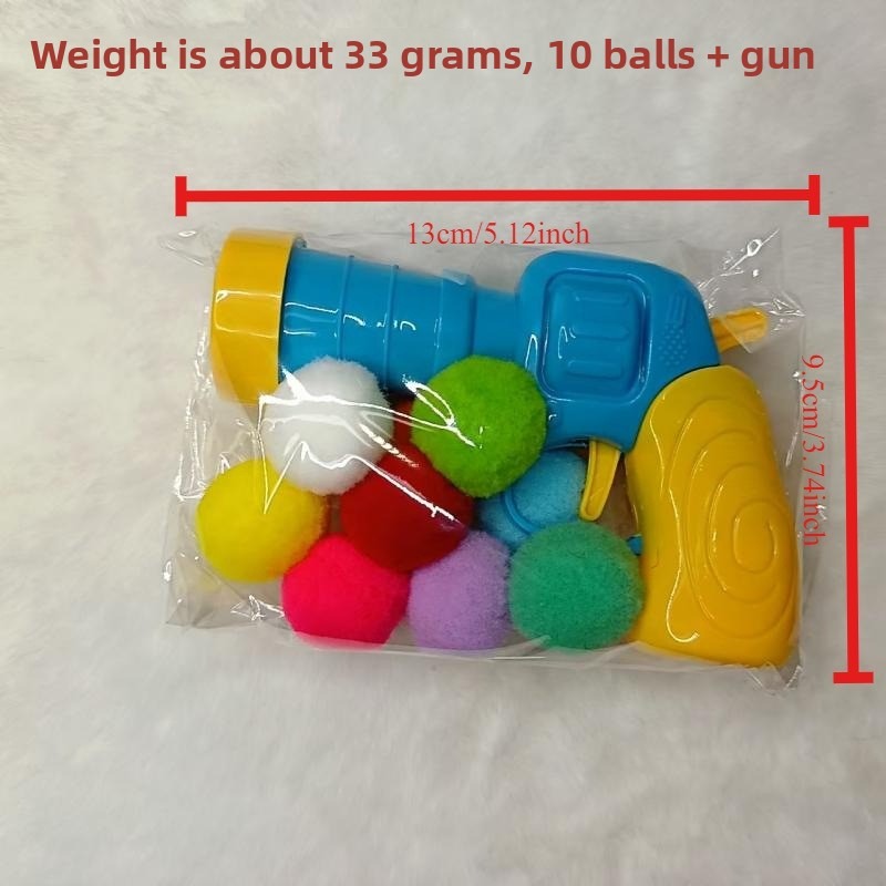 Cat Ball Launcher Toy with Soft Balls