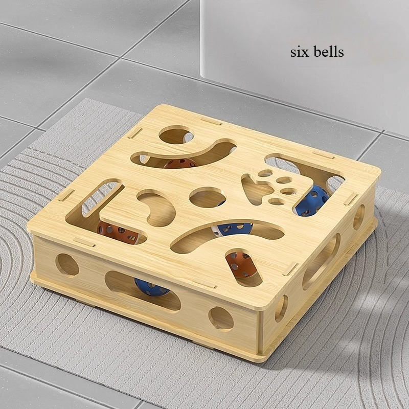 Wooden Cat Maze Puzzle Toy Box
