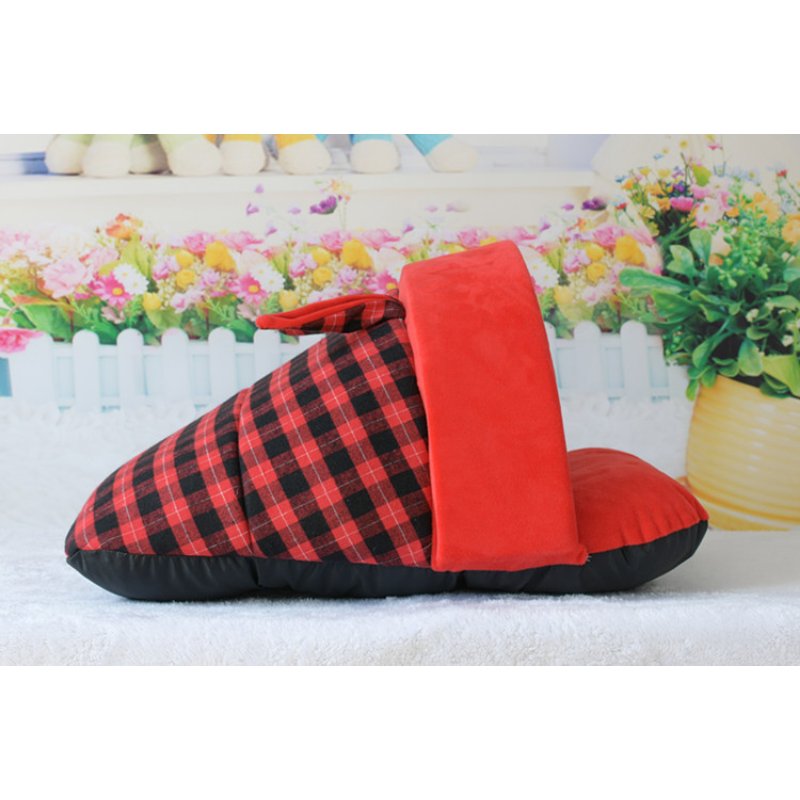 Creative Slipper Design Plush Cat Bed