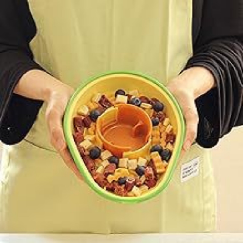 Avocado Anti-Spill Slow Feed Dog Bowl