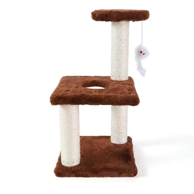 Cat Tower with Jumping Toy and Wood Post