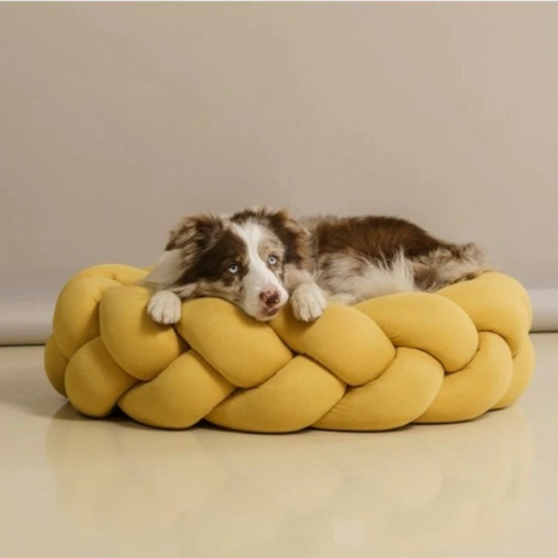 Luxury Suede Round Pet Bed Custom Colors