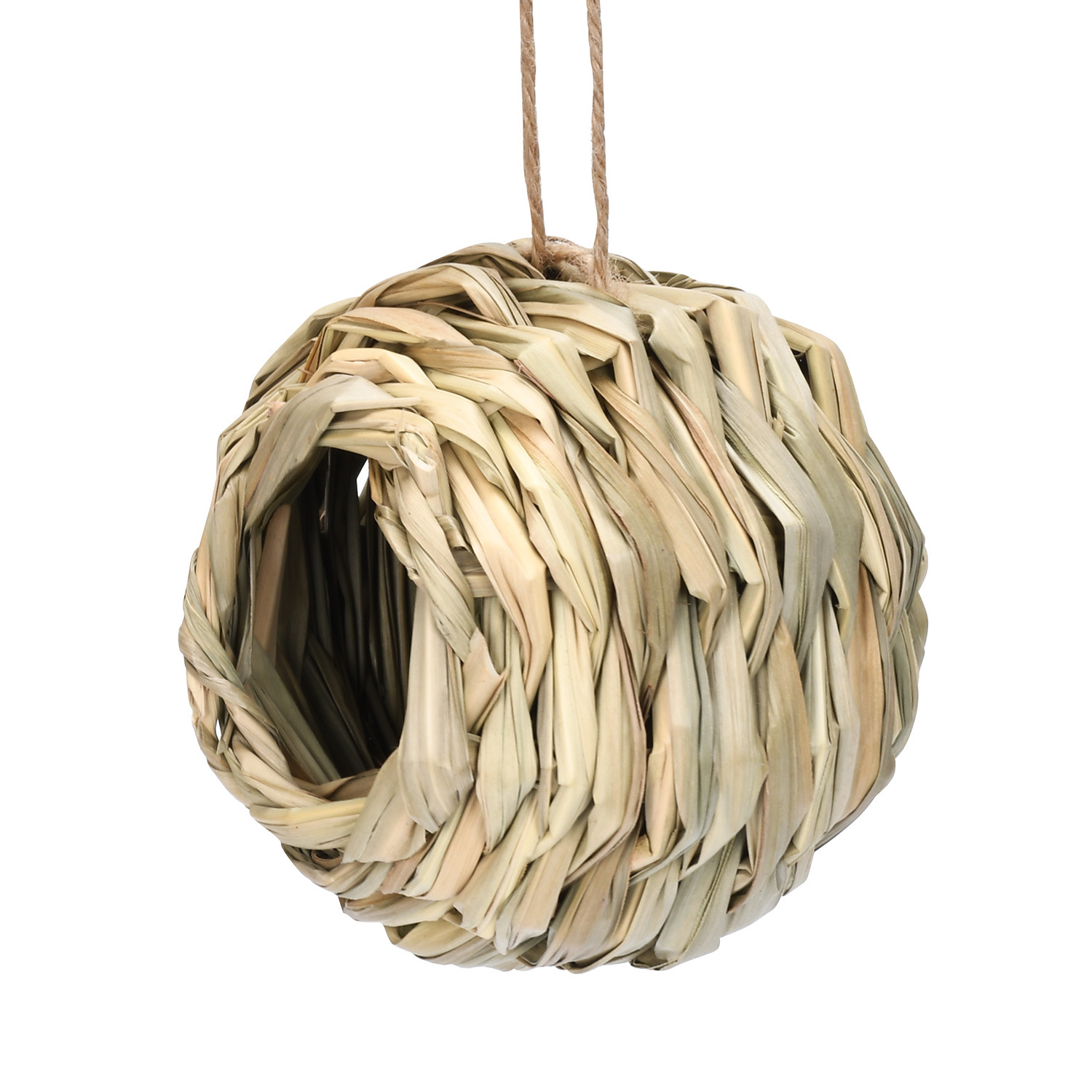 Woven Grass Spherical Bird Nest for Garden