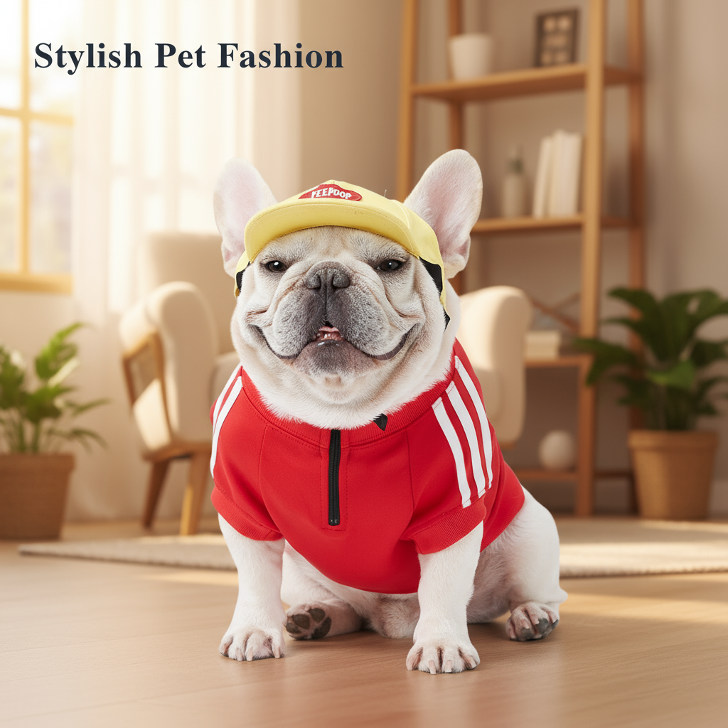 Classic Three Stripe Dog Jacket for Cold Weather