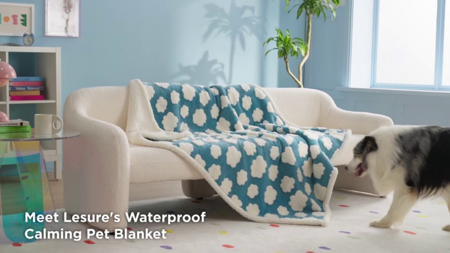 Sherpa Fleece Reversible Dog Blanket