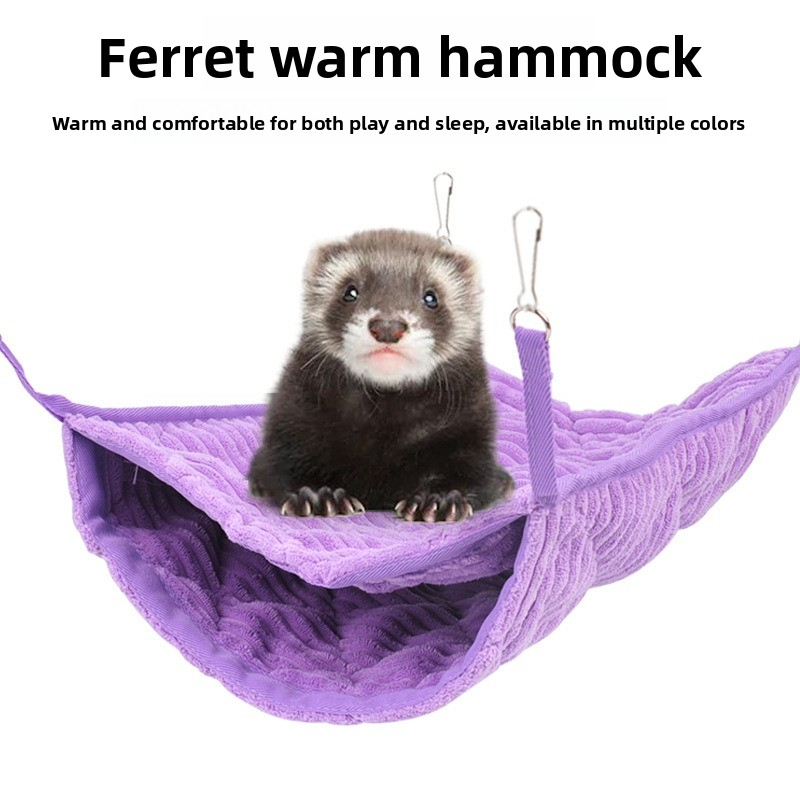 Plush Rectangle Hammock for Ferret Hamster Squirrel