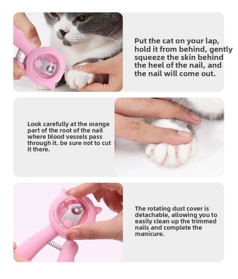 Pet Nail Clipper PP Material Round Hole