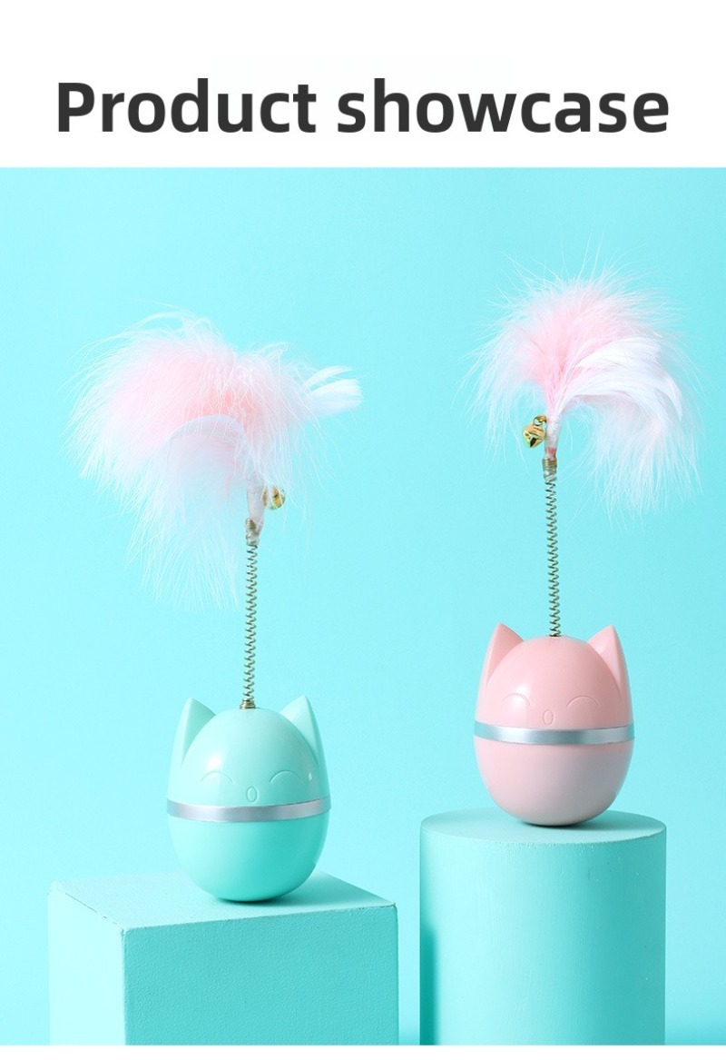 Rolling Ball Feather Bell Cat Toy