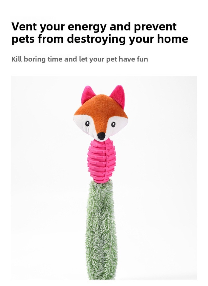 Sounding TPR Plush Dog Chew Toy for Teeth Cleaning