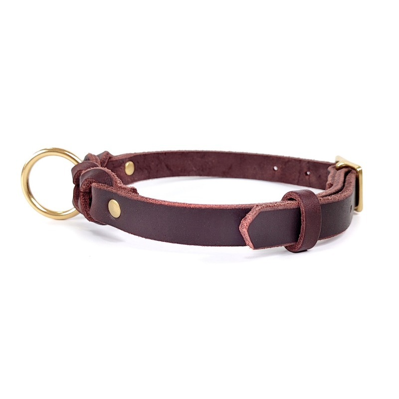 Woven Oxhide Dog Collar with Hook Loop Closure