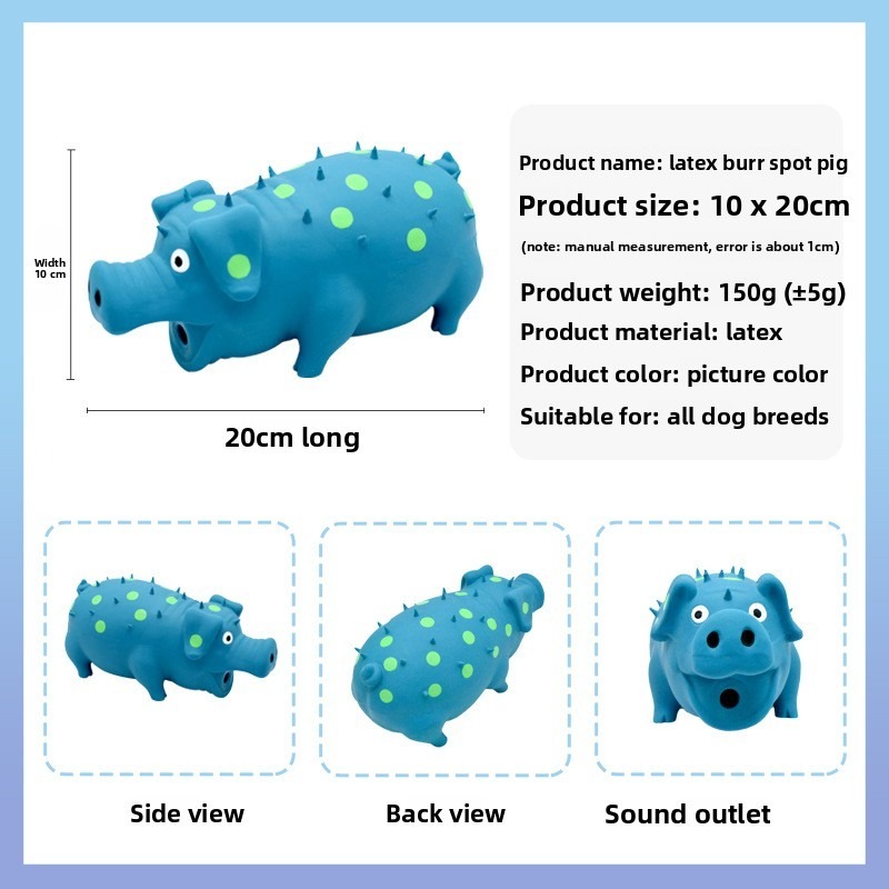 Squeaky Latex Pig Dog Toy for Self-Entertainment