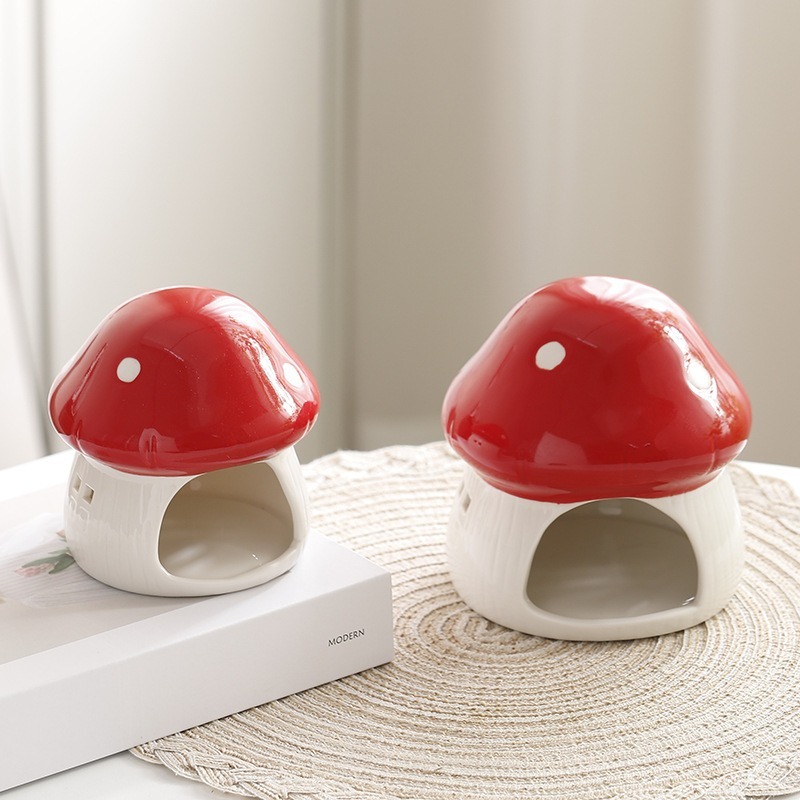 Ceramic Mushroom Hamster Hiding House