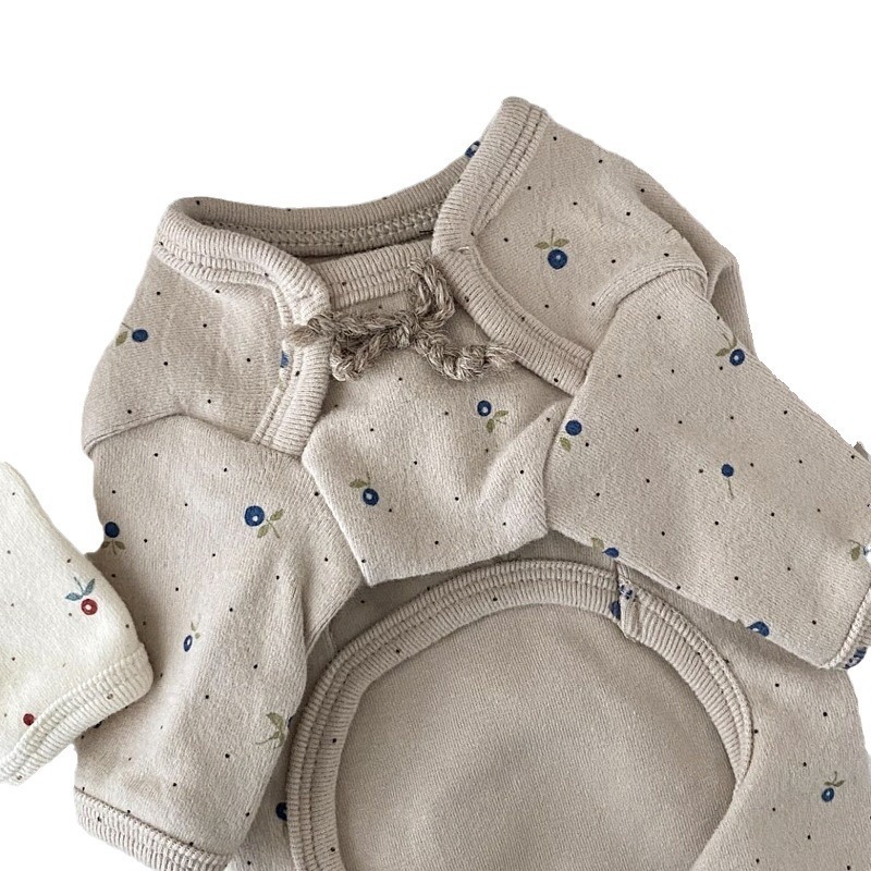 Cherry Pattern Polyester Dog Coat for All Seasons