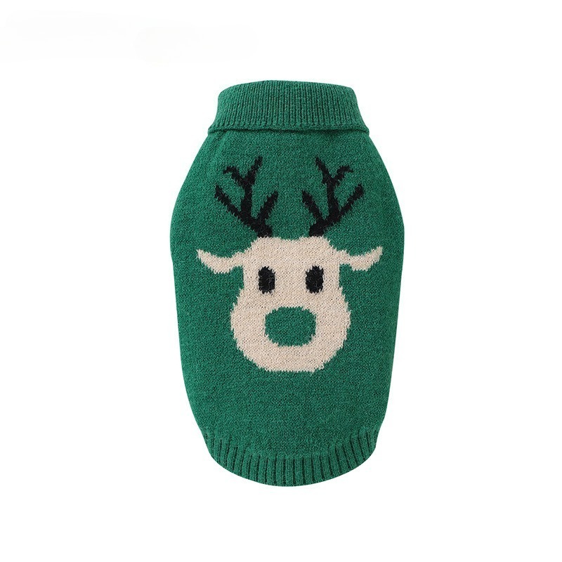 Reindeer Pattern Acrylic Dog Vest for Christmas