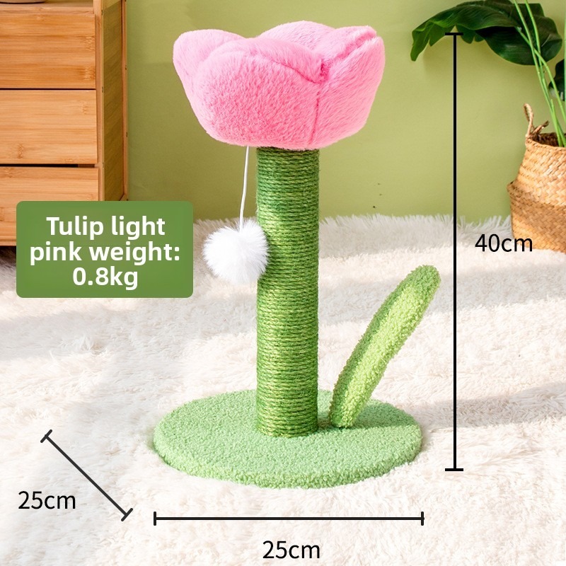 40cm Sisal Cat Scratching Post in Tulip Shape