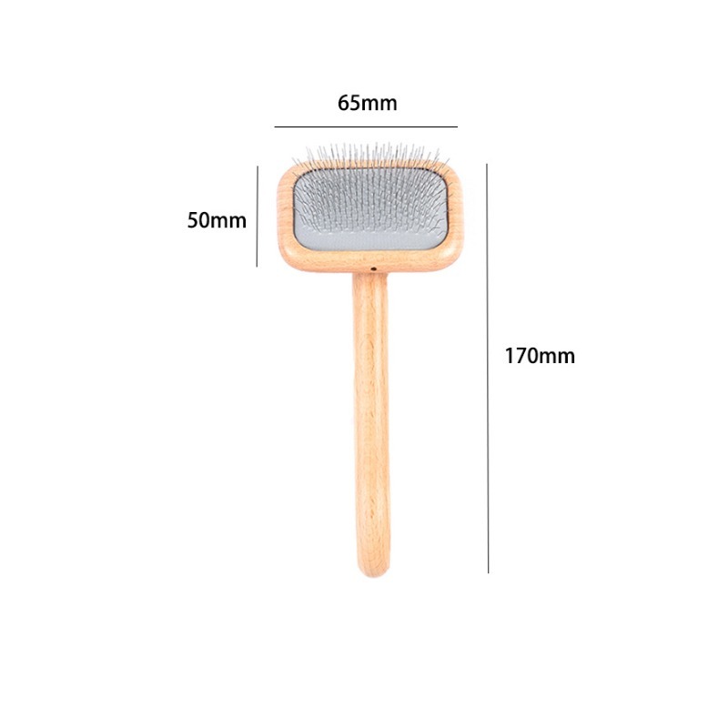 Wood Handle Pet Hair Comb and Brush for Floating Hair