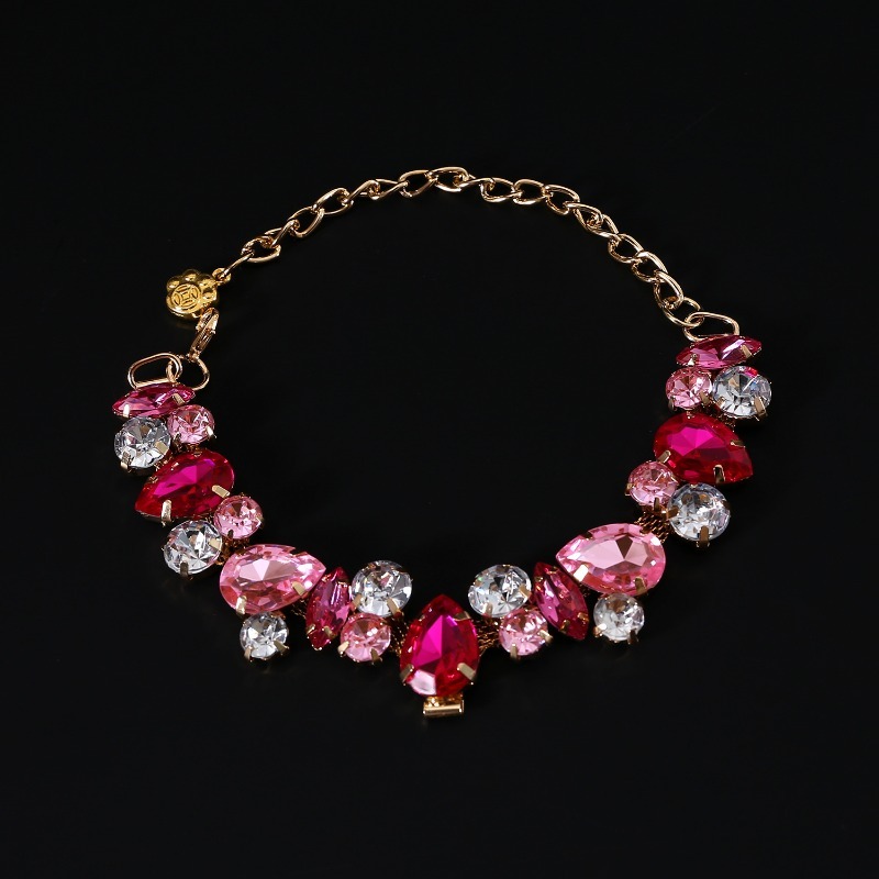 Pet Rhinestone Necklace Collar Princess Style