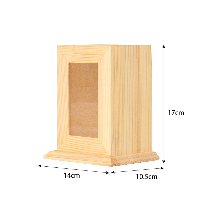 Wooden Pet Cremation Urn with Photo Frame