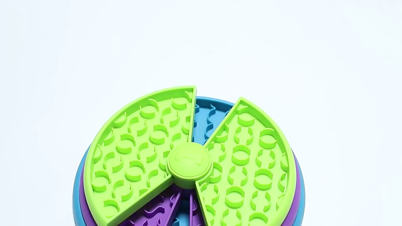 Rotating Three-Layer Dog Slow Food Bowl