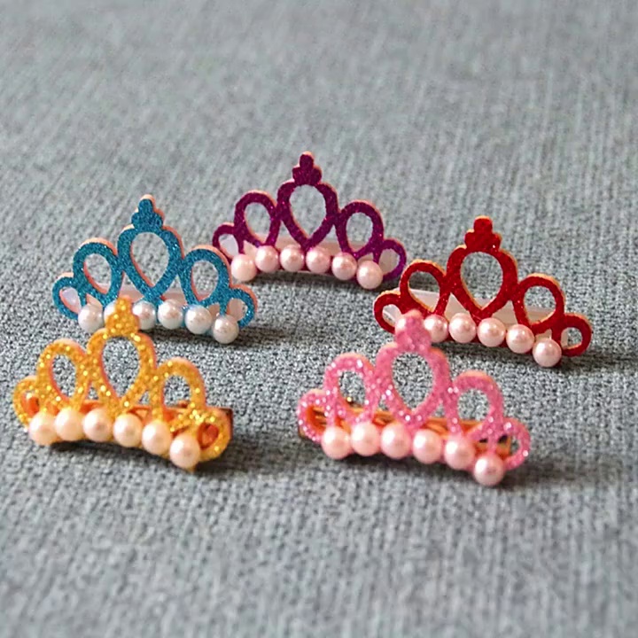 Pet Pearl Crown Hair Clip Headdress