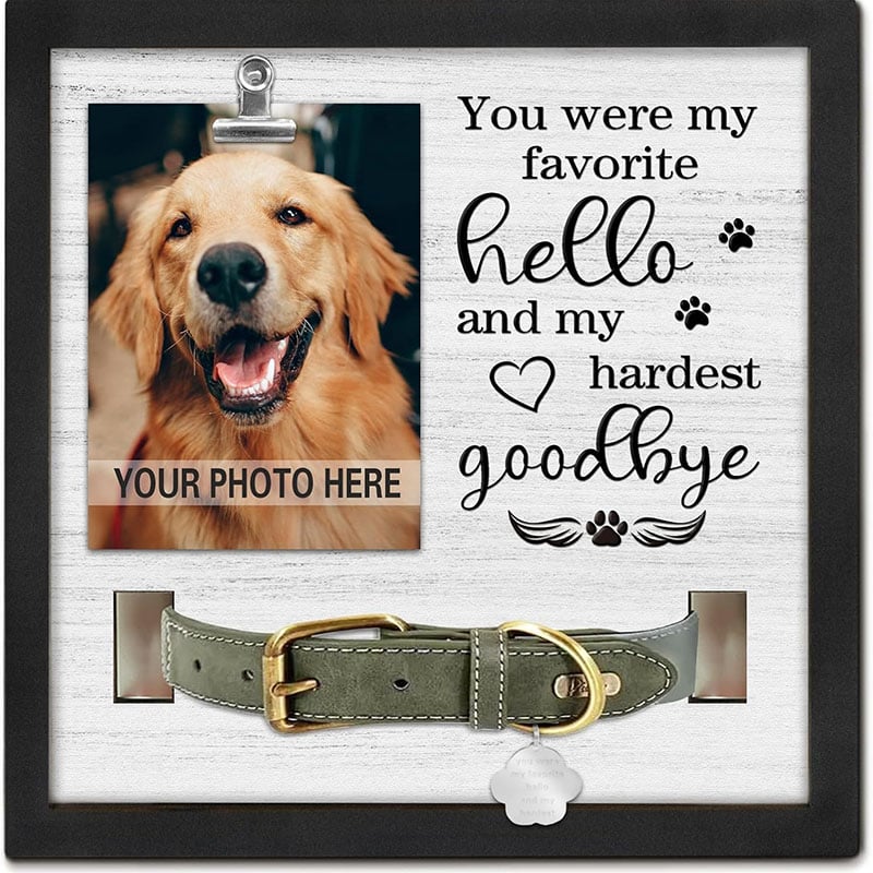 Pet Memorial Frame with Collar Holder