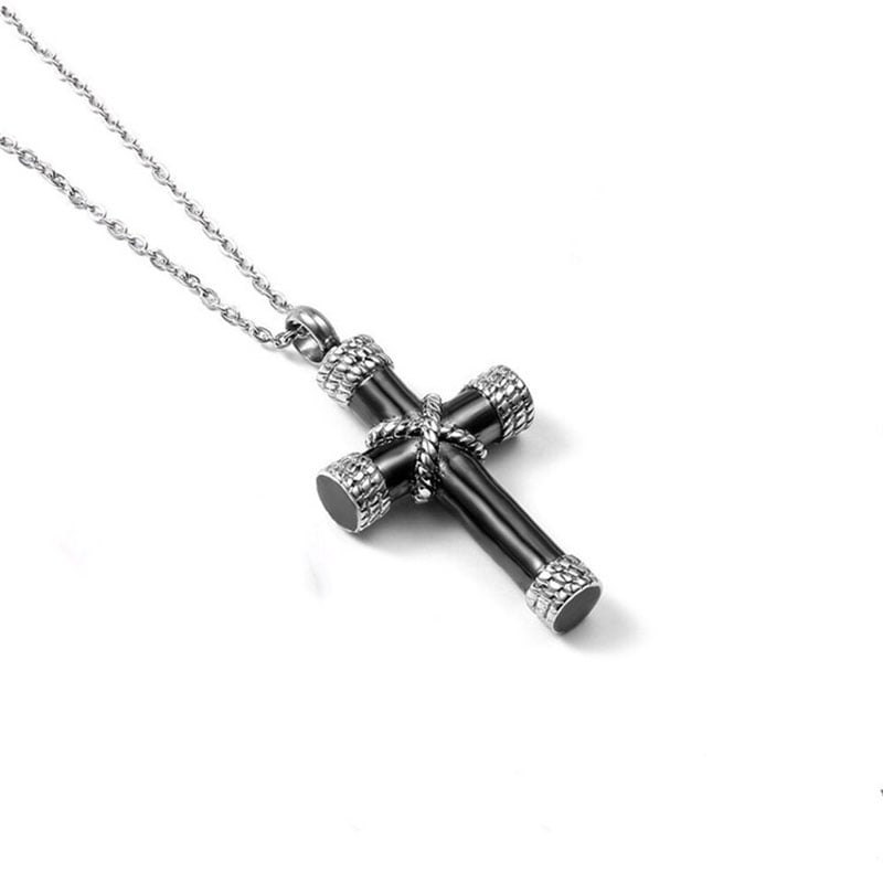 Cross Shape Memorial Pet Necklace Urn