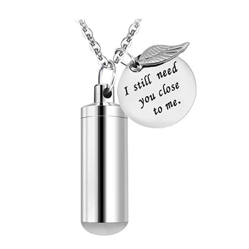 Wing Cylinder Stainless Steel Ashes Urn