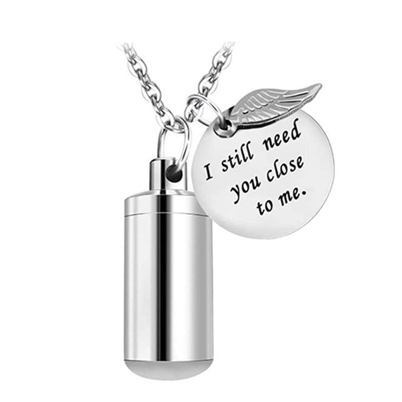 Wing Cylinder Stainless Steel Ashes Urn