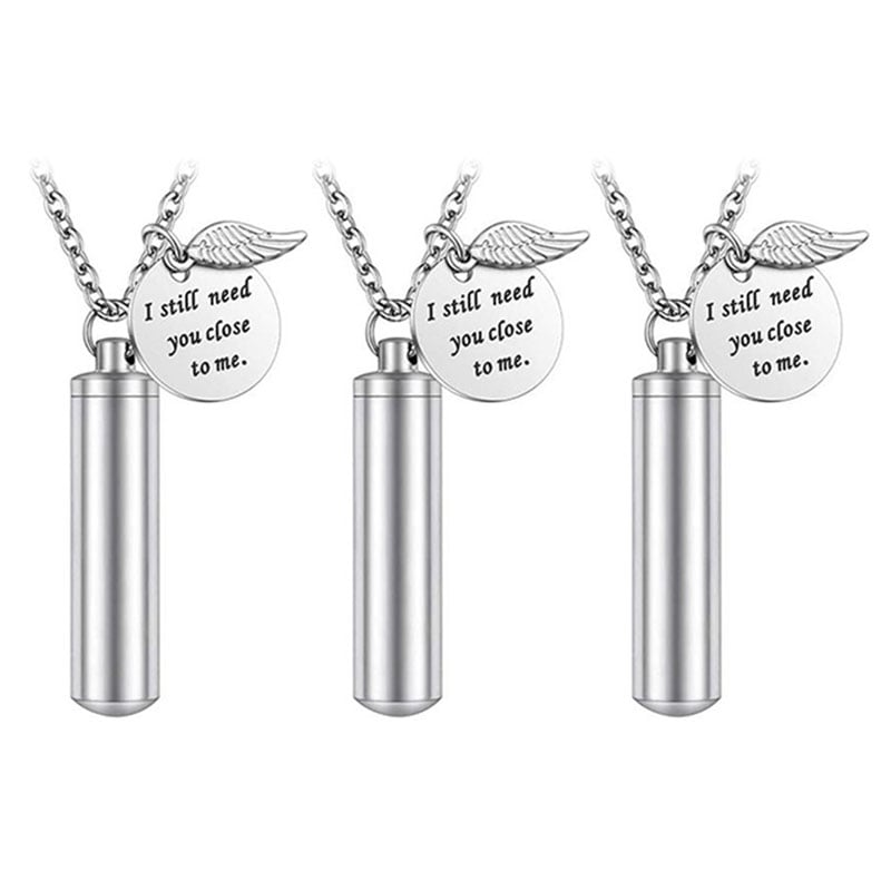 Wing Cylinder Stainless Steel Ashes Urn
