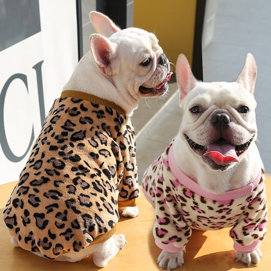 Dog Pajamas Leopard Winter Warm Coat