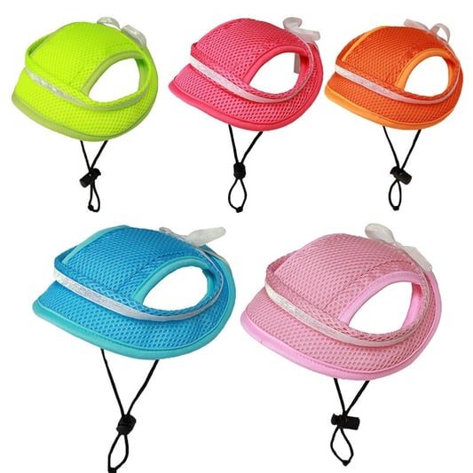 Breathable Sun Protection Pet Hat with Bows