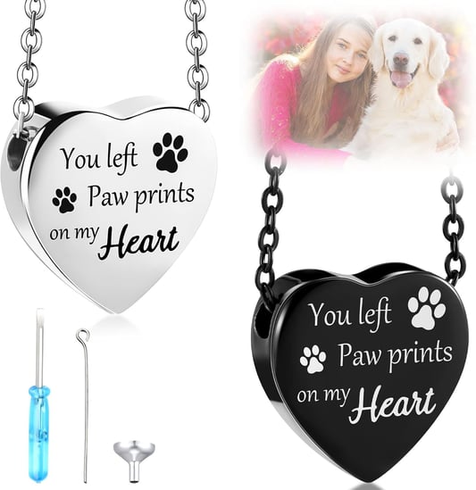 Stainless Steel Pet Ashes Keepsake Urn Necklace