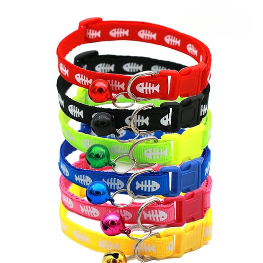 Waterproof Fishbone Design Pet Collar with Ribbon