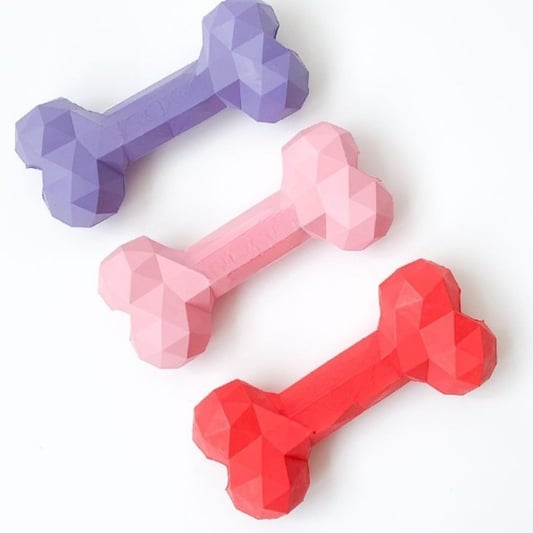 Natural Rubber Treat Dispensing Bone for Dogs