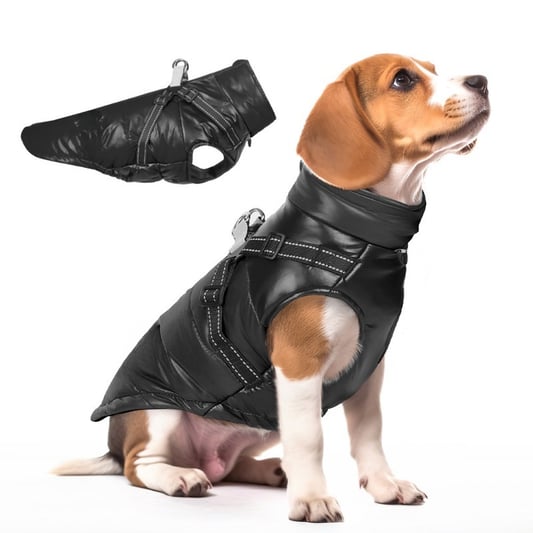 Winter Warm Coat with Harness for Small Dogs