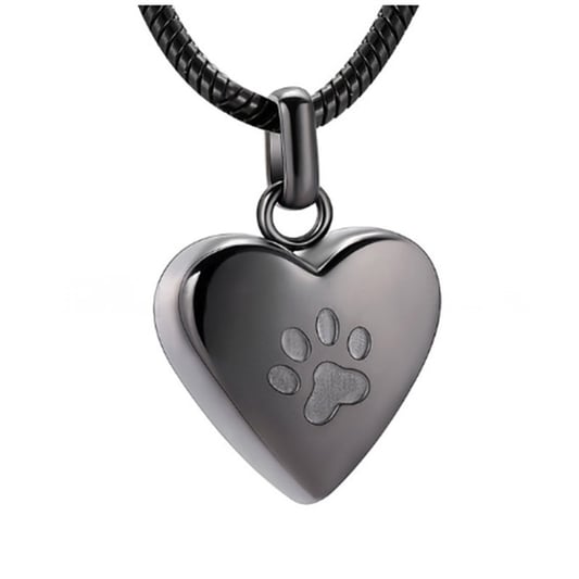 Pendant Paw Print Pet Heart Urn Necklace