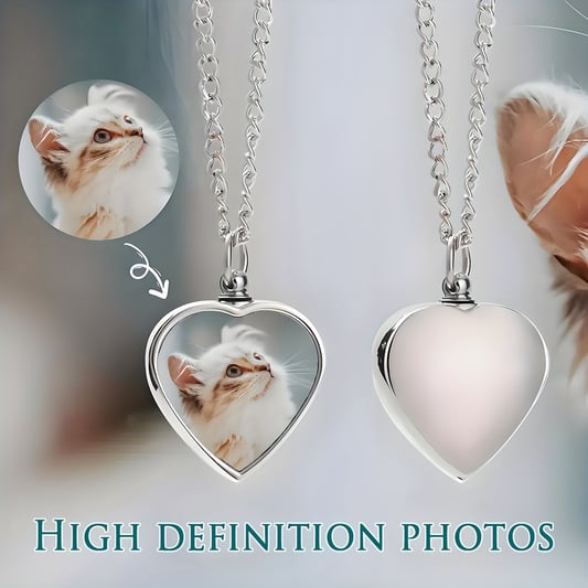 Personalized Photo Memorial Pet Ashes Link Pendant