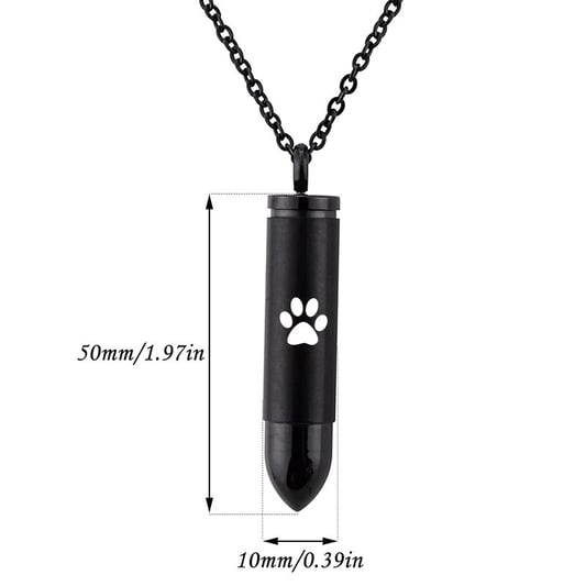Round Perfume Bottle Pet Memorial Urn Necklace