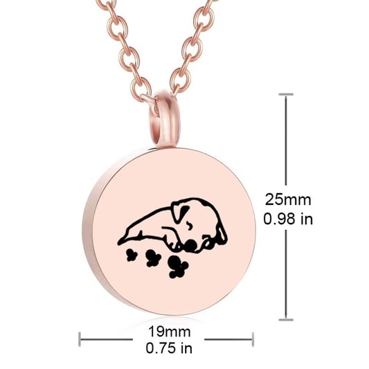 Round Smooth Openable Pet Ashes Storage Pendant