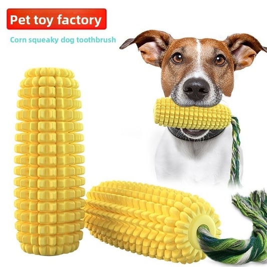 Indestructible Corn Stick Squeaky Chew Toy for Dogs