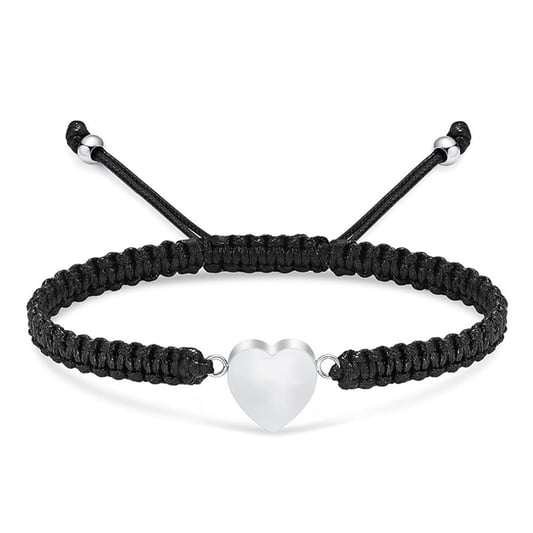 Black Woven Stainless Steel Pet Memorial Bracelet