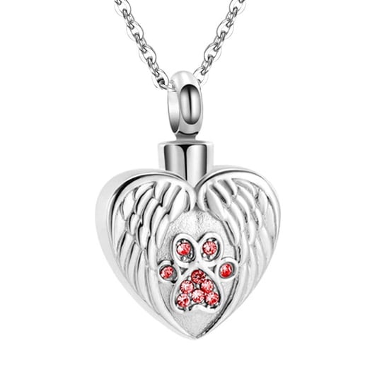 Angel Wings Pet Ashes Urn Necklace for Dogs