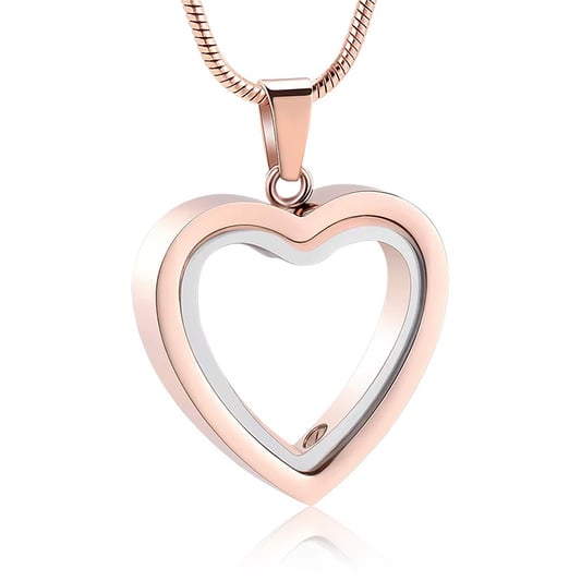 Openable Heart Shaped Glass Pet Urn Pendant