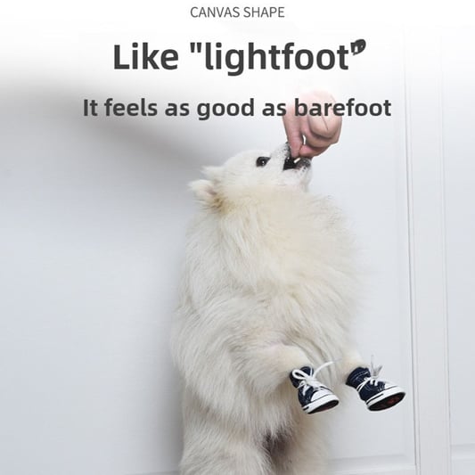 Denim Drawstring Dog Shoes for Small Pets