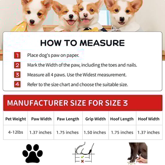 Reflective Waterproof Dog Shoes Soft Sole