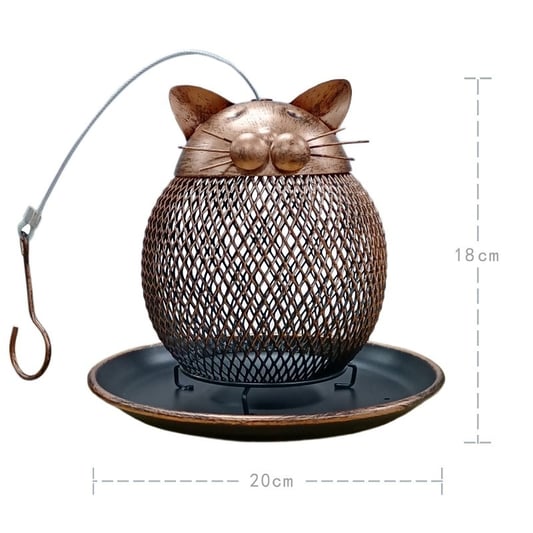 Retro Iron Hanging Bird Feeder for Outdoor