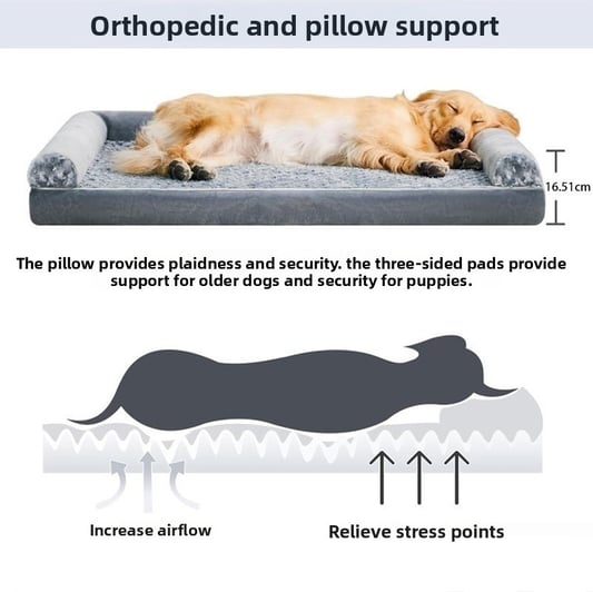 Detachable Washable Dog Bed Anti-Slip Bottom