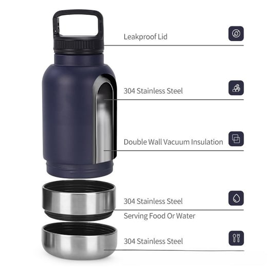 Portable Thermos Pet Travel Feeding Set