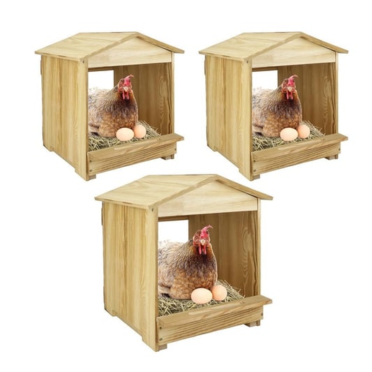 Outdoor Wooden Chicken Coop with Rain Shelter